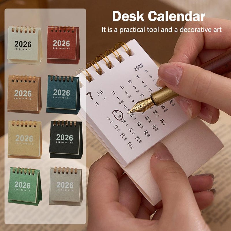 Mini Desk Calendar 2026,Standing Flip Calendar for 2026,Schedule Planner To Do List,Daily Memo Calendar,Reminder of Important Days,for Home Office School - Image 3